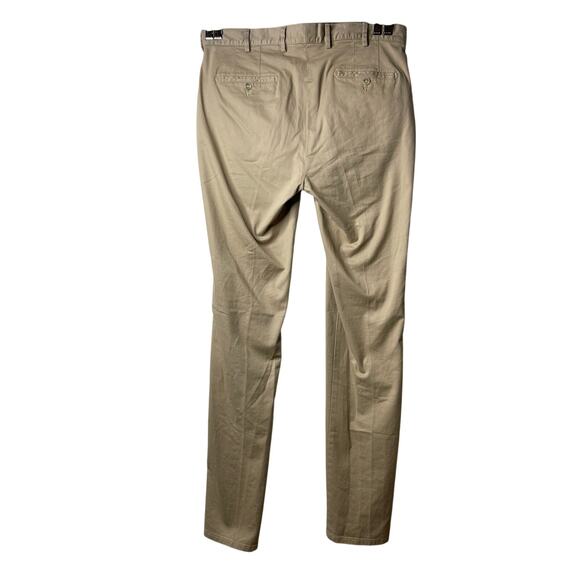 Peter Millar Men Crown Pilot Flat Front Trousers Twill Chino Pants Size 34 Khaki - Picture 4 of 14